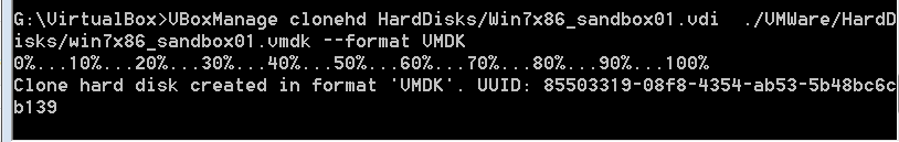 Convert VDI to VMDK with VBoxManage